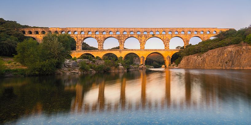 Panorama and sunrise at Pont Du Gard, France by Henk Meijer Photography