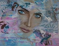 colorful winter portrait woman