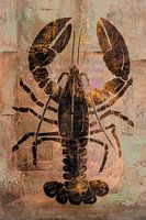 Hummer-Malerei. Brauntöne.