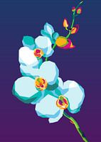 Illustration abstraite d'une fleur d'orchidée