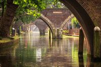 View on the Hamburgerbrug, the Weesbrug, Smeebrug, Geertebrug and Vollersbrug in Utrecht.