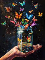 Entflohene Träume: Schmetterlinge aus dem Topf