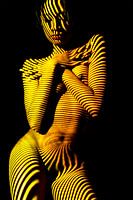 Woman in yellow black