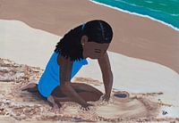 Meisje aan het strand