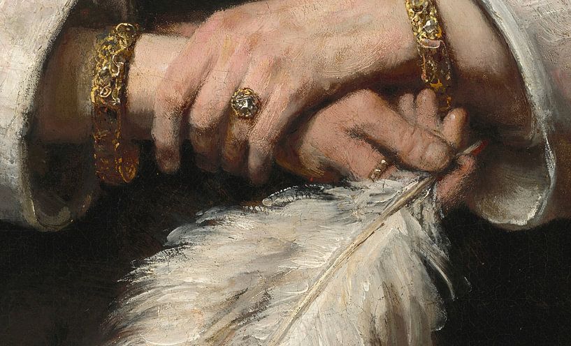 Straußenfeder, Rembrandt van Rijn von Details der Meister