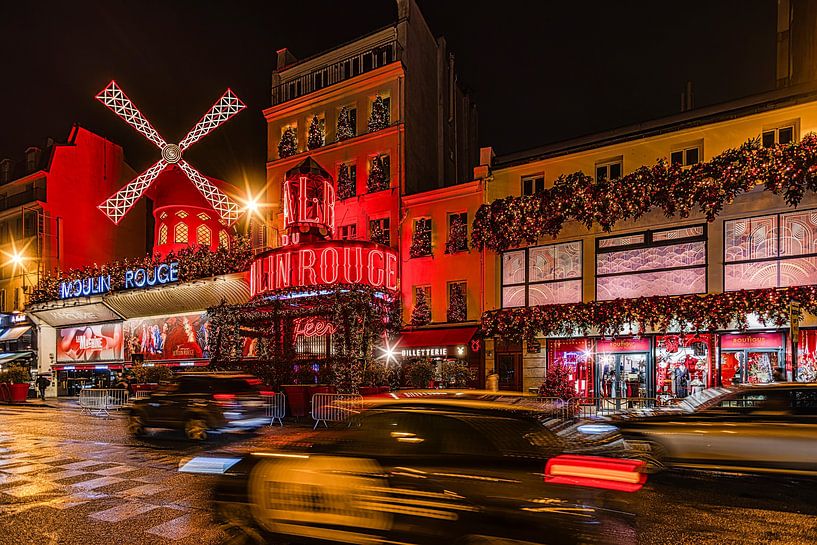 Moulin Rouge, Paris la nuit par FotoSynthese
