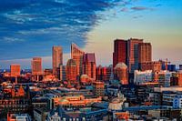 L'horizon de La Haye peu avant le coucher du soleil