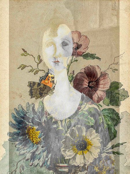The girl with the flowers by Gabi Hampe