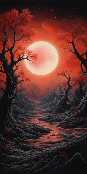 Digital created bizarre surreal planet by Art Bizarre