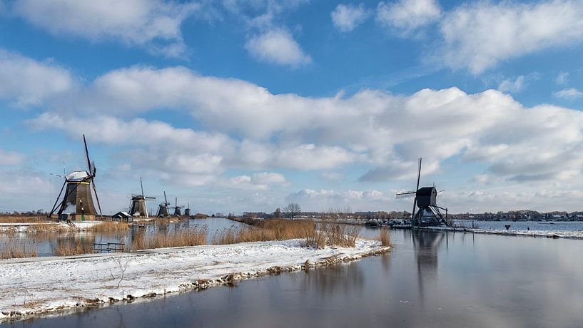 Winter in Kinderdijk by Petra Bos