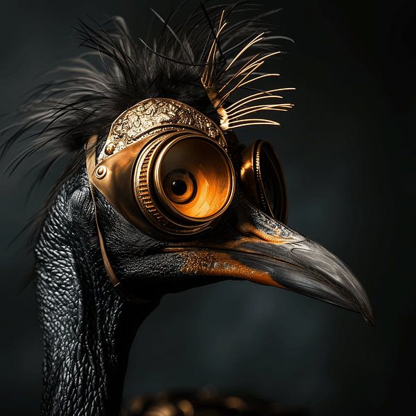 Heiteres Vogelporträt - Der lustige Kormoran von Karina Brouwer