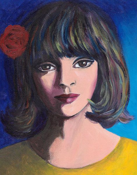 GirlInYellowShirt von Lucienne van Leijen