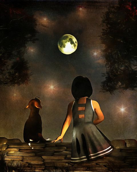 Children Art: A romantic meeting by Jan Keteleer