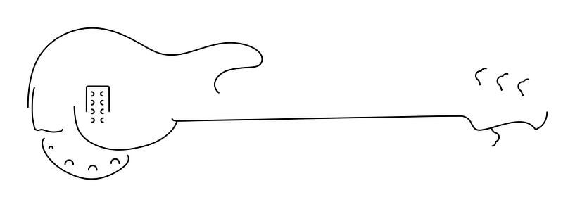 Bass Silhouette (Sterling / Stingray-style) by Drawn by Johan