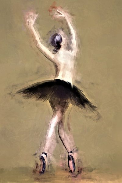 Ballerina on pointe by Arjen Roos
