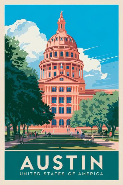 Austin, Texas par Poster Art Shop
