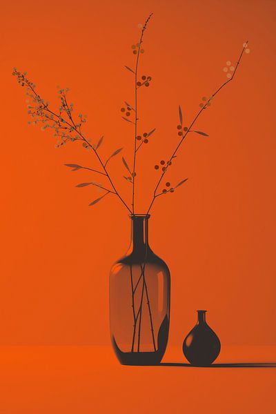 Still Life With Orange Background by Treechild