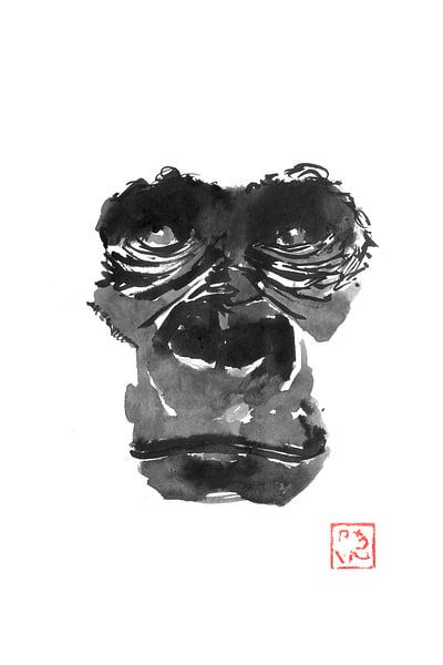 gorilla face par Péchane Sumie