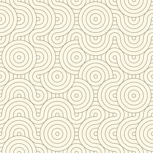 Abstrakte Kreis- und Wellenlinien-Kunstwerke. Japandi. von Abstrakte minimalistische Kunst