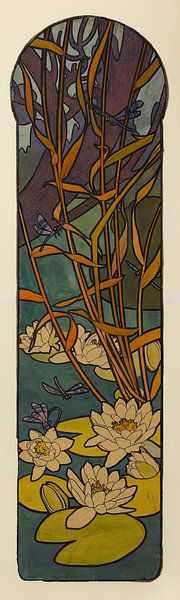 Carton de vitrail pour la bijouterie Fouquet d'Alphonse Mucha par Peter Balan