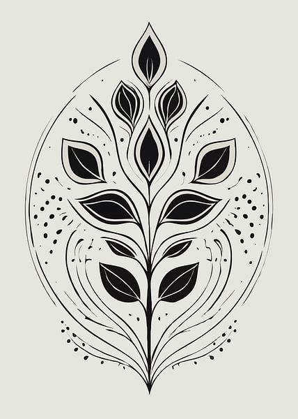 Minimalistische Kunst Blume von Rizal Azhari