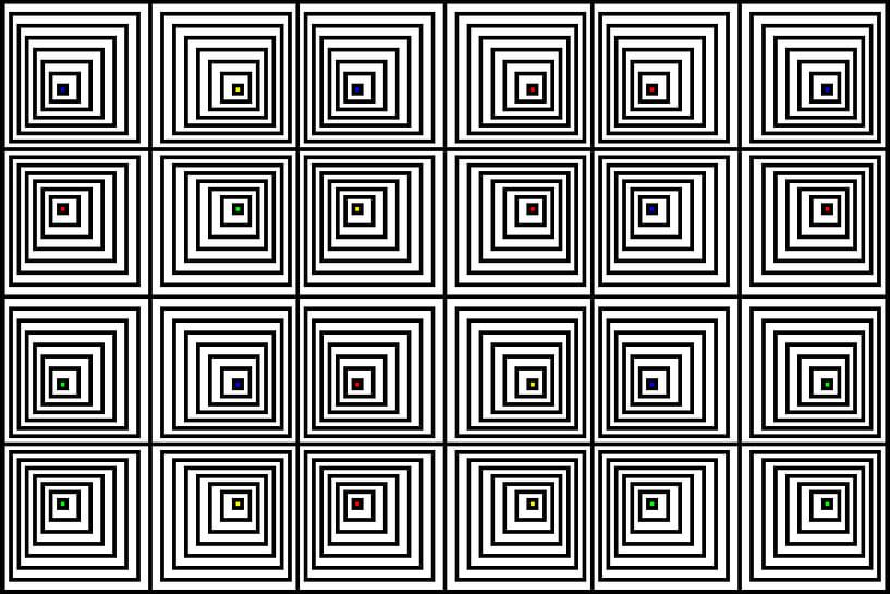 Nested | Offset | 06x04 | N=08 | V42 | Random #01 | RGBY by Gerhard Haberern