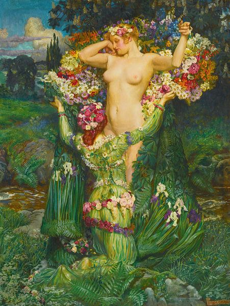 Aufsteigender Frühling, Byam Shaw von Meisterhafte Meister