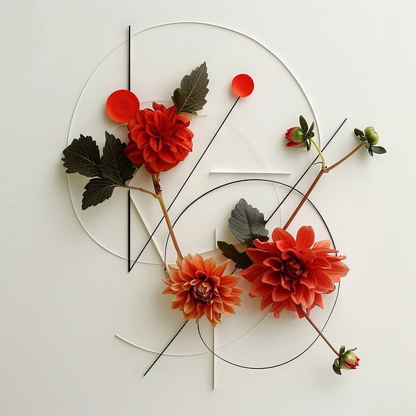 Dahlias by Poster Art Shop