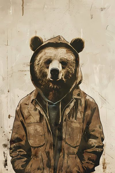 Bear in clothing by Imperial Art House
