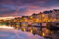 Coucher de soleil sur le London Quay à Middelburg