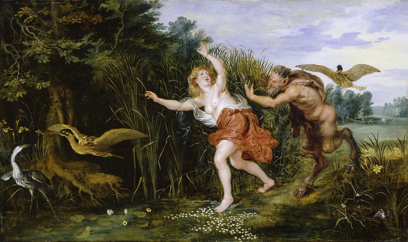 Pan und Syrinx, Jan Breughel der Jüngere, Peter Paul Rubens von Meisterhafte Meister