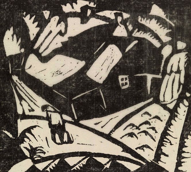 Landschaft mit Kartoffelerntemaschinen, Gustave De Smet, 1918 von Atelier Liesjes