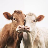 Deux vaches s'aiment bien