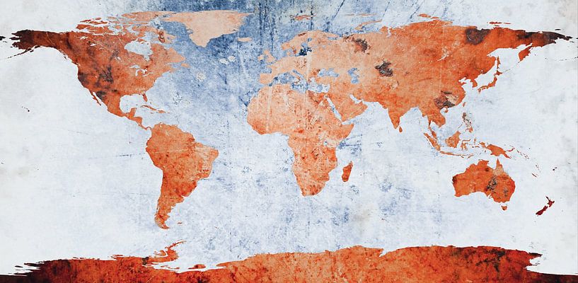 Weltkarte – Feuer und Eis von Western Exposure