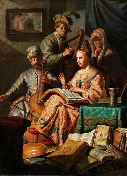 Rembrandt van Rijn. Compagnie musicale par 1000 Schilderijen
