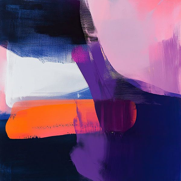 Neon Nightfall Umarmung von ARTEO Gemälde