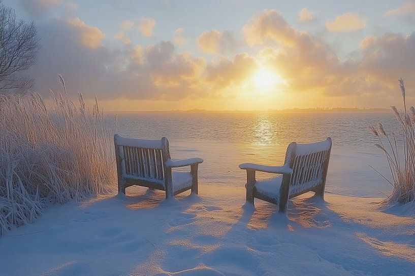 Golden Morning Whisper by Abstract Painting