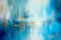 Abstrakt, blau und weiß - Minimalismus