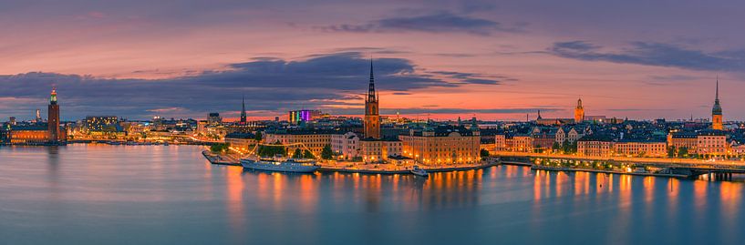Panorama Sunset in Stockholm by Henk Meijer Photography