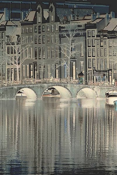 Herengracht Amsterdam Wasserspiegelung von Marianna Pobedimova