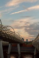 Railway bridge to 's-Hertogenbosch in the evening
