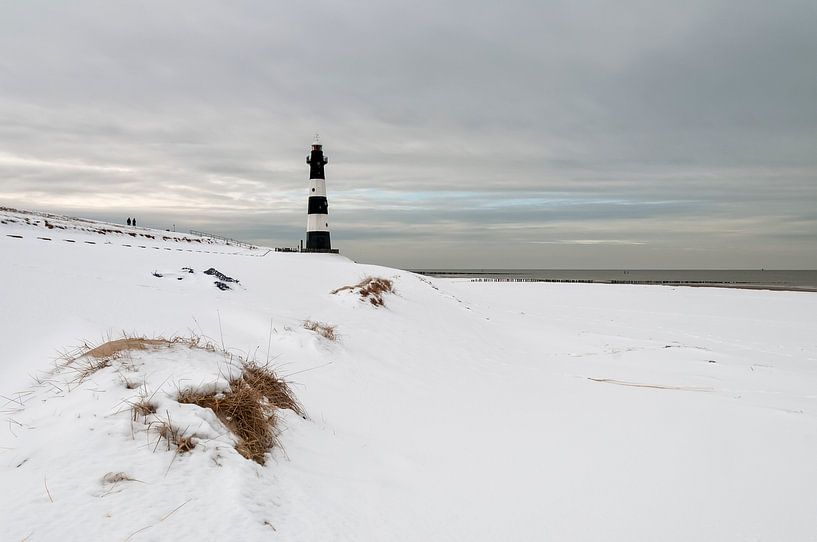 Paysage enneigé depuis le phare de Breskens. par Ellen Driesse
