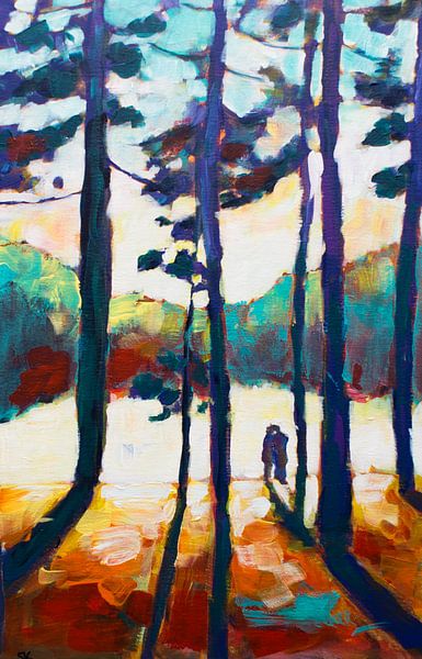 Lange Schatten und ein Liebespaar von Katrein Seybold