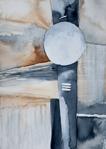 marinebeige aquarelliert von Ela Szczepaniak