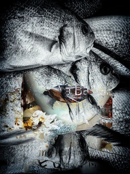 Brown lips and fish by Gabi Hampe