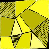 Fenêtre antique jaune abstraite