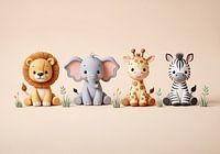 Amis animaux mignons de Safari