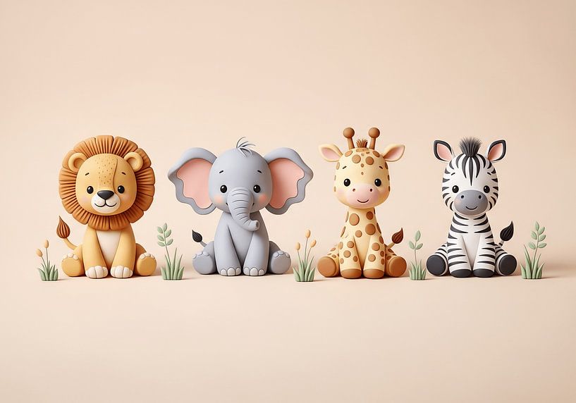 Niedliche Safari-Tierfreunde von taufid hidayat