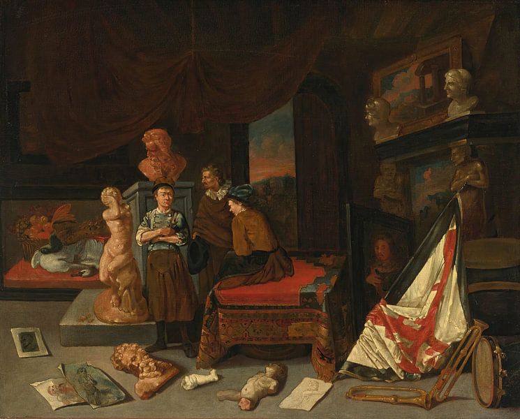 Ein Bildhauer in seinem Atelier, Gerard Thomas von Meisterhafte Meister