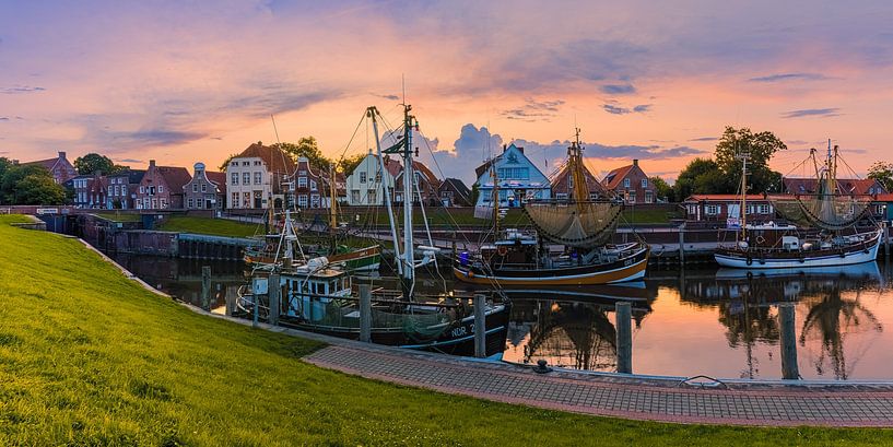 Panorama of Greetsiel harbour by Henk Meijer Photography